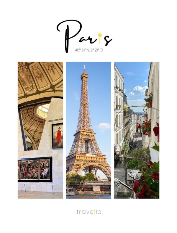 Coverbild Travel Guide Paris, Sehenswürdigkeit, Musee d´Orsay, Eiffelturm, Montmatre Strassenbild