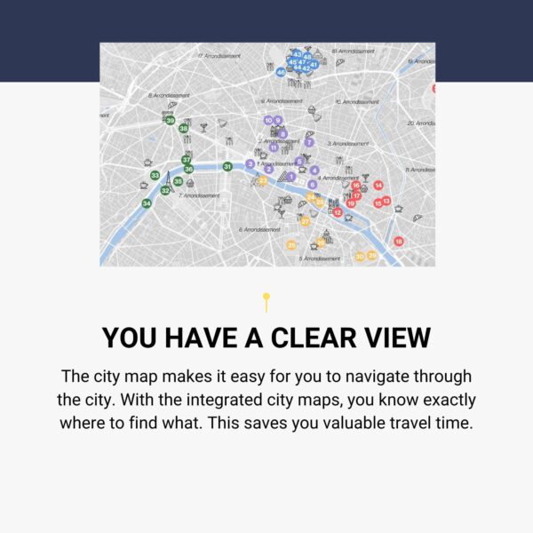 Information über den digitalen Reiseführer Paris in englisch, you have a clear view