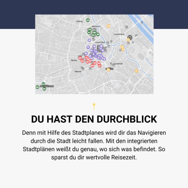 Du hast den Durchblick, Stadtplan von Wien des digitalen Reiseführers zur Ansicht